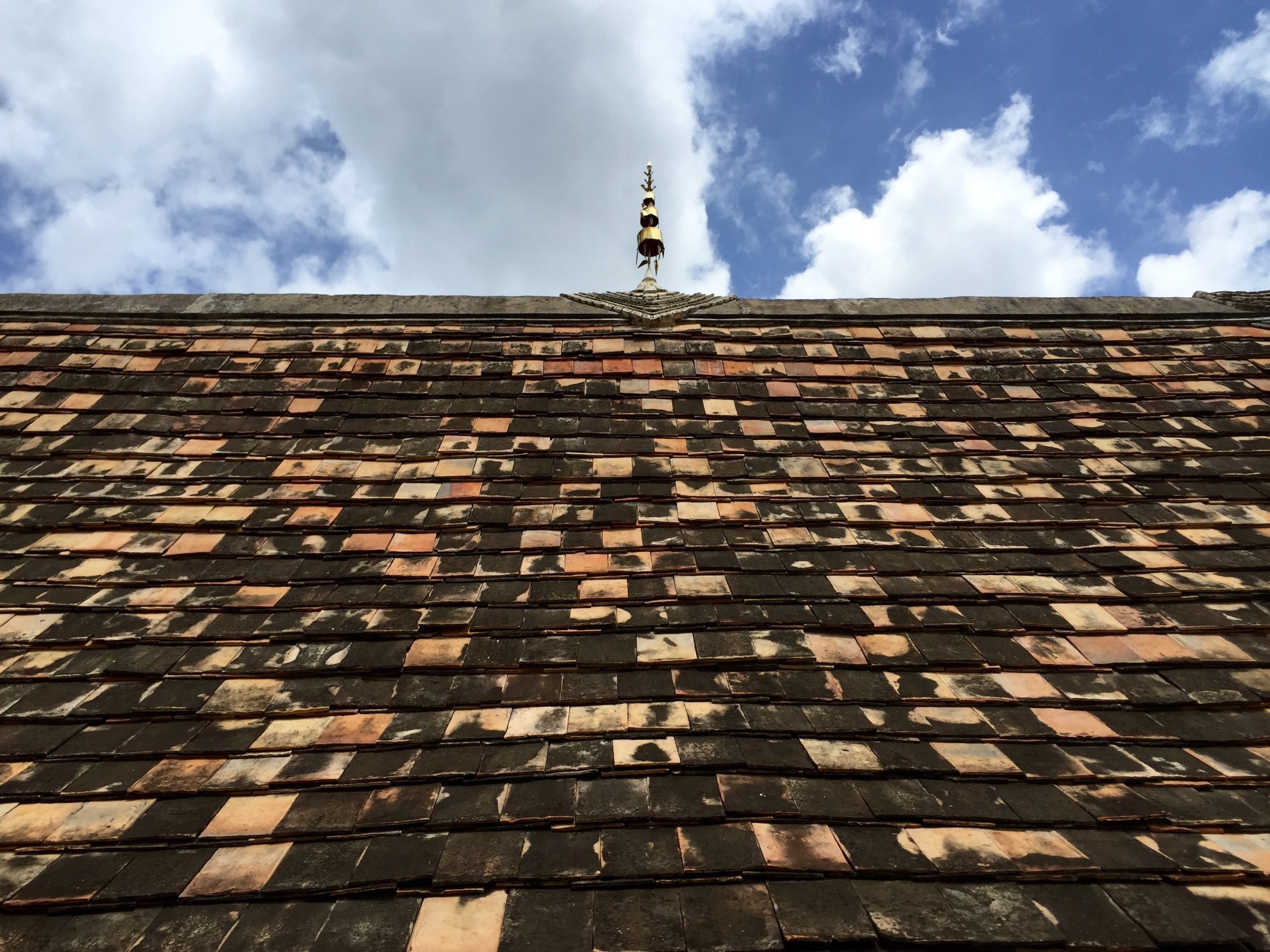 Worn shingles on aging Dallas roof